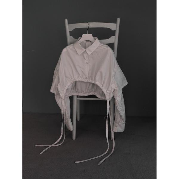 ブラウス シャツ 2way cropped shirt レディース