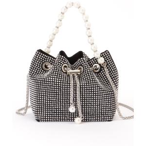 クラッチバッグ パーティーバッグ ビッグパール 2WAY スタッズ 巾着 ショルダーバッグ レディース