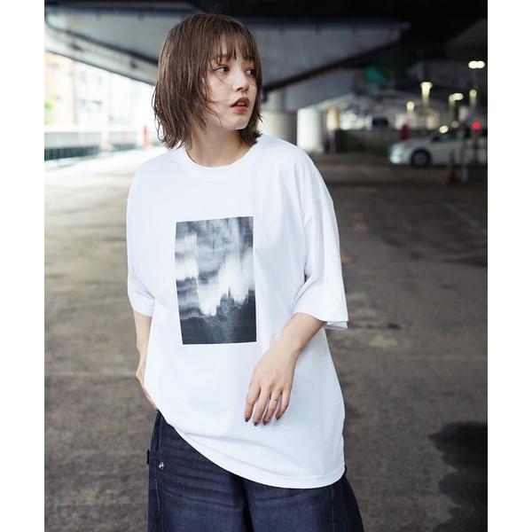 tシャツ シルキータッチビックシルエットマルチプリントTシャツ メンズ レディース