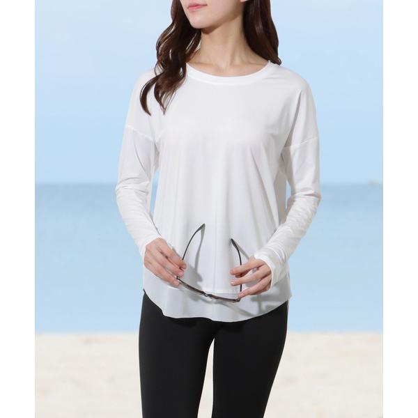 ラッシュガード 「2点セット」 シアー フェイクレイヤード 長袖 ラッシュ セットアップ レディース