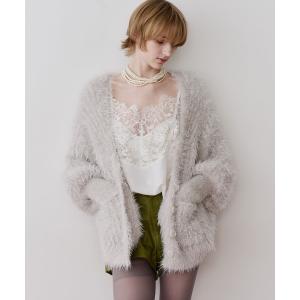 カーディガン フェザーヤーンリラックス2wayカーディガン レディース