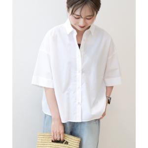 ブラウス シャツ イージーケア5分袖バックタック...の商品画像