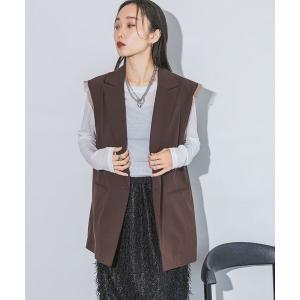 JEANASIS ベスト ジレ スラブレタリングVベスト/579833