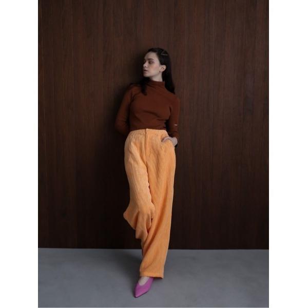 パンツ color corduroy straight pants レディース
