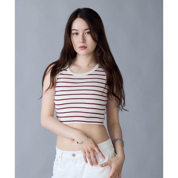 タンクトップ ノースリーブ R.P.miller/ミラー パネルリブ クロップドタンク 2026新作...