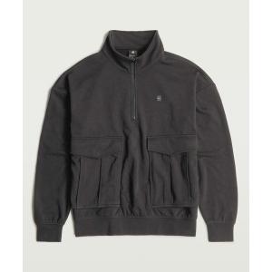 トレーナー スウェット ROVIC SKIPPER LOOSE SWEATER/ミリタリーディテールオーバーサイズハーフジップスタンドカラースウェット