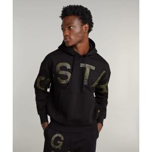 パーカー EMBRO PRINT LOOSE HOODED SWEATER/ロゴ刺繍オーバーサイズグラフィックパーカー メンズ レディース