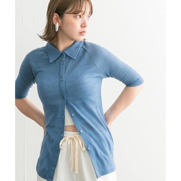 カーディガン ジャガードポロカーディガン レディース