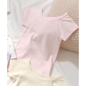 肌着 GIRLS深あき半袖肌着 キッズ 子供 女の子の商品画像