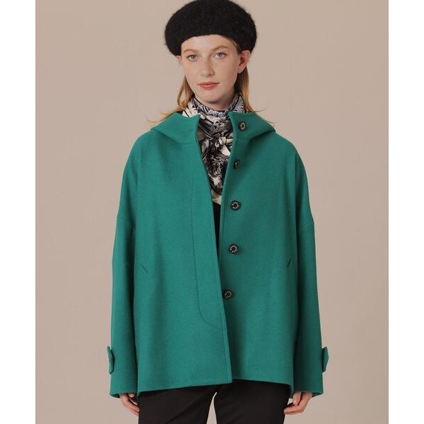 ピーコート pコート 「ROSLEY/ロズリー」ファインウールメルトンフーデットショートコート レデ...