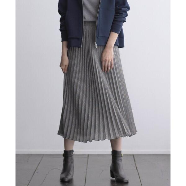 スカート 「洗える」テトロンレーヨンビエラ チェック プリーツ スカート