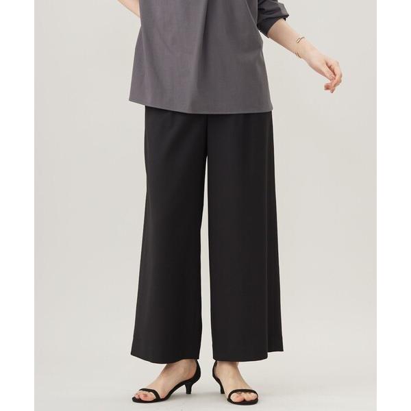 パンツ 「洗える」T/Rウォッシャブルギャバ ワイド パンツ レディース