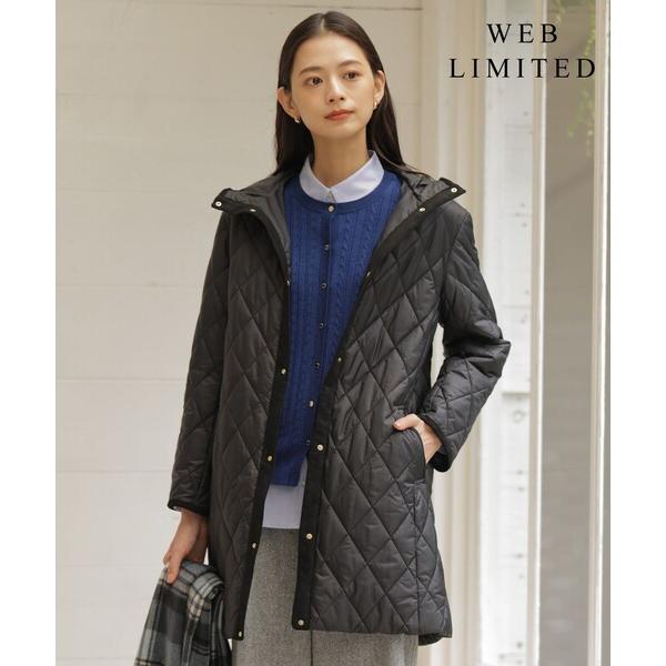 コート アウター 「WEB限定カラーあり・洗える」コンパクトタフタキルティング フーデッド コート ...