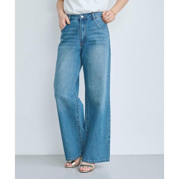 ジーンズ デニム デニムパンツ 「新色ヴィンテージブルー追加」「5色展開」ワイドストレートデニムパン...