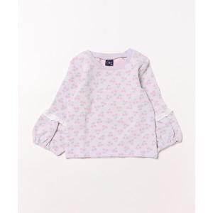 ファミリア 長袖Tシャツ トップス ハイネック 花柄 日本製 キッズ