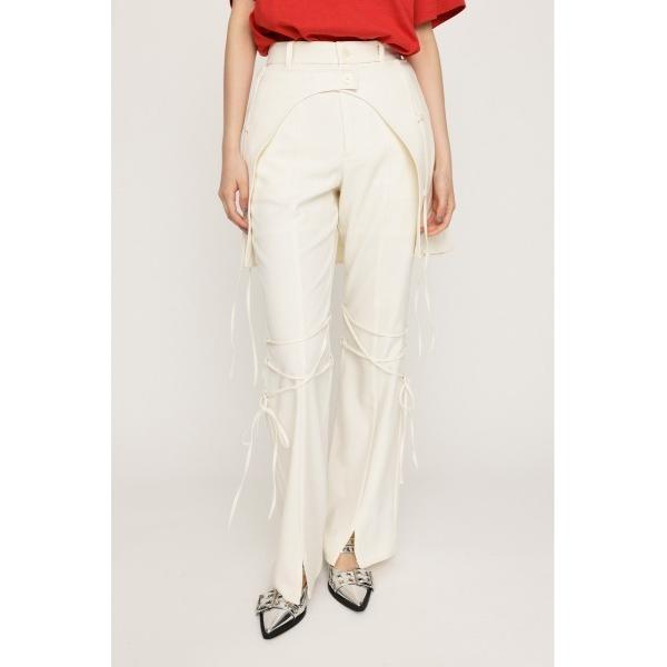 スラックス パンツ PLEATS LAYERED FLARE PT プリーツ レイヤード フレア パ...