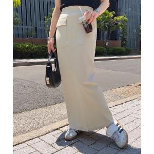 スカート 「 選べるサイズ/丈 」 走れるストレッチカーゴ風スカート