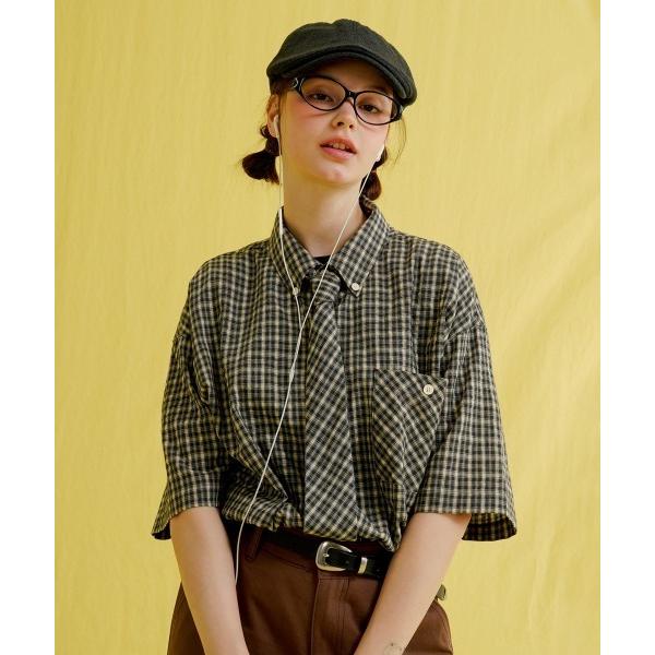 シャツ 「WV PROJECT」Novel check 12 sleeve shirt MJSS77...