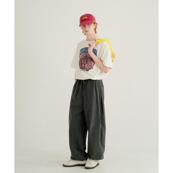 パンツ 「WV PROJECT」Turn dyeing like linen banding pan...