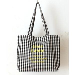 トートバッグ ロゴ刺繍ラージトート レディース