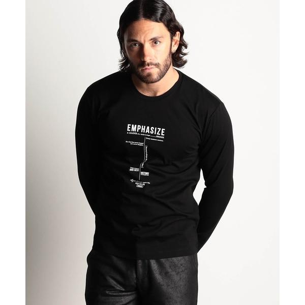 tシャツ 激シルケットロゴプリント長袖Tシャツ メンズ