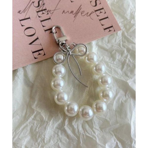 キーホルダー ボウルリボンチャーム