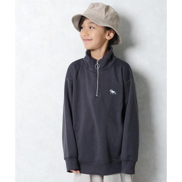 トレーナー  POLO CHAMPS オーバーサイズハーフジップ 裏起毛トレーナー キッズ 子供服 ...