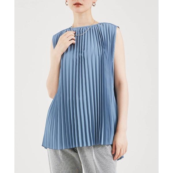 ブラウス シャツ サーキュラープリーツブラウス/夏服/オフィスカジュアル/オケージョン/ノースリーブ...