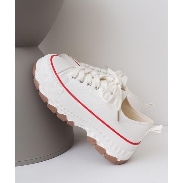 スニーカー AAA+F 厚底ウェーブソール キャンバススニーカー レディース