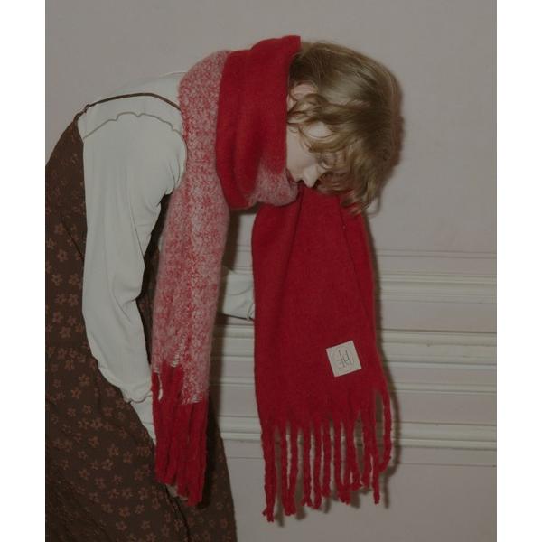 マフラー ストール 「 新色追加 / 4色展開 」バイカラーボリュームフリンジマフラー / bi-c...