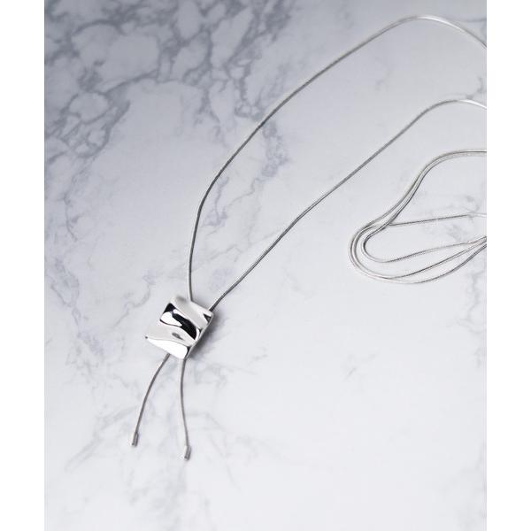 ネックレス メタルソリッド　スクエアループタイ メンズ レディース