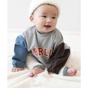 ベビー服 ロンパース 綿100% バイカラー ス...の商品画像