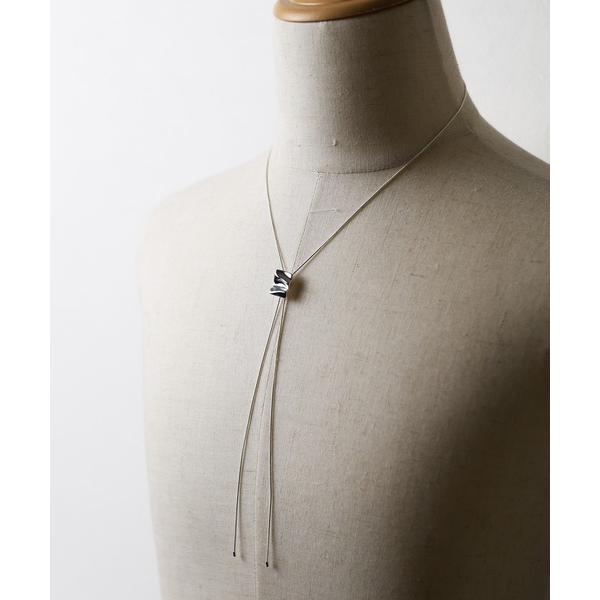 ネックレス 「メタルソリッド」スクエアループタイ メンズ レディース