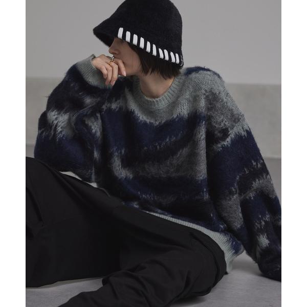 セーター ニット abstract loose shaggy knit / アブストラクト ルーズ ...