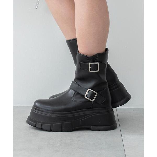 ブーツ WEGO/厚底ボリュームエンジニアブーツ レディース