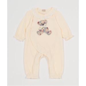 ベビー服 ロンパース 「弱酸性」花柄アップリケカ...の商品画像