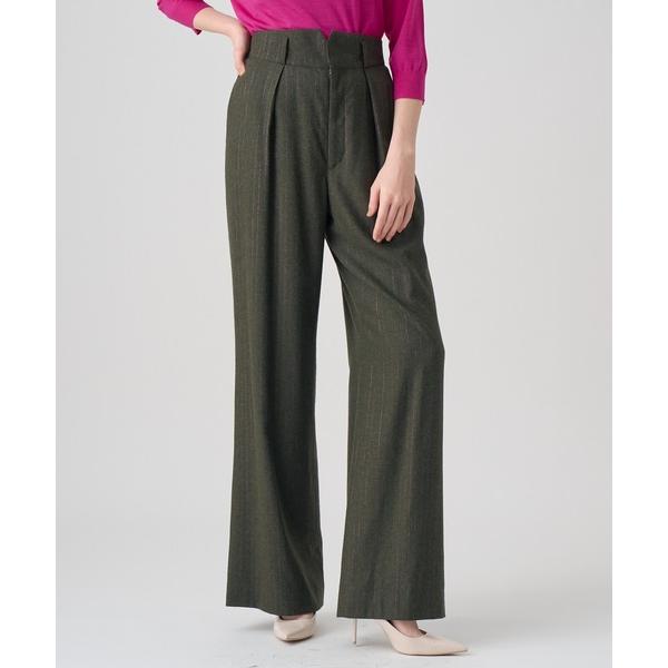 パンツ ラメストライプパンツ レディース