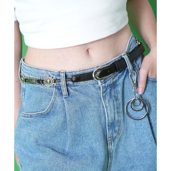 ベルト an meets zakka 装飾コンチョベルト / レディース 細め メンズ レディース