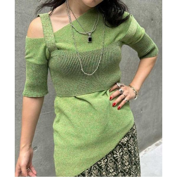 ニット セーター BUSTIER SET SURFACE CHANGE KNIT TOP レディース