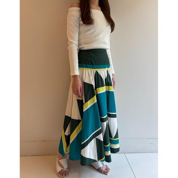 スカート CTN TRIANGLE PATCHWORK SK