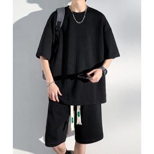 アンサンブル メンズ 半袖tシャツ ハーフパンツセット