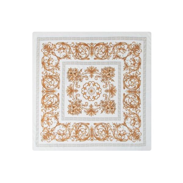 スカーフ バンダナ 90×90cmサイズ・ヴィンテージ風サテン生地スカーフ/100018 レディース