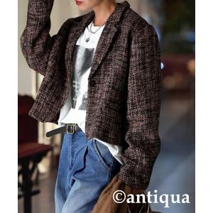 ジャケット テーラードジャケット ツイードショートジャケット レディース