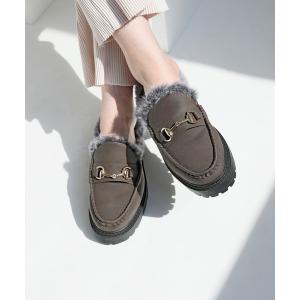 ローファー 「RiiiKa/リーカ」ファーモカシンミュール レディース