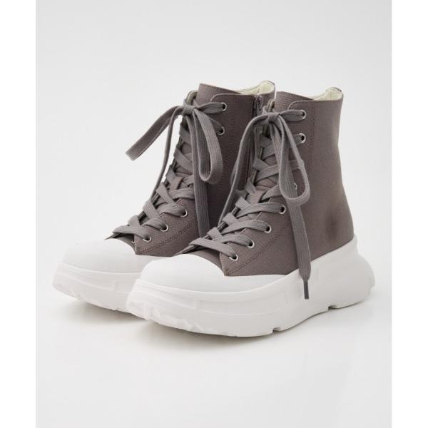 スニーカー ボリュームソールハイカットスニーカー レディース