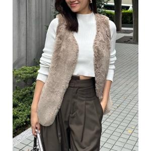 Sov. ベスト ジレ チベットラムファーベスト レディース : ZOZOTOWN