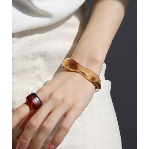 バングル ニュアンスライン アクリルカラークリアバングル レディース