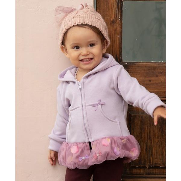 パーカー お花とリボンのバルーンパーカー(80-130cm) キッズ 子供服 女の子