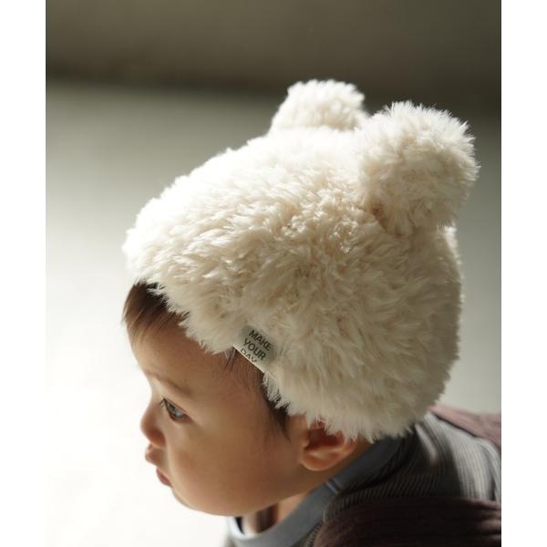 ニット帽 ニットキャップ くまさんシャギーニットビーニー キッズ 子供 男の子 女の子