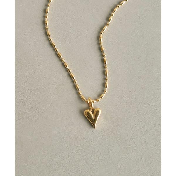 ネックレス 「金属アレルギー軽減」ハート チャーム ステンレス ネックレス レディース